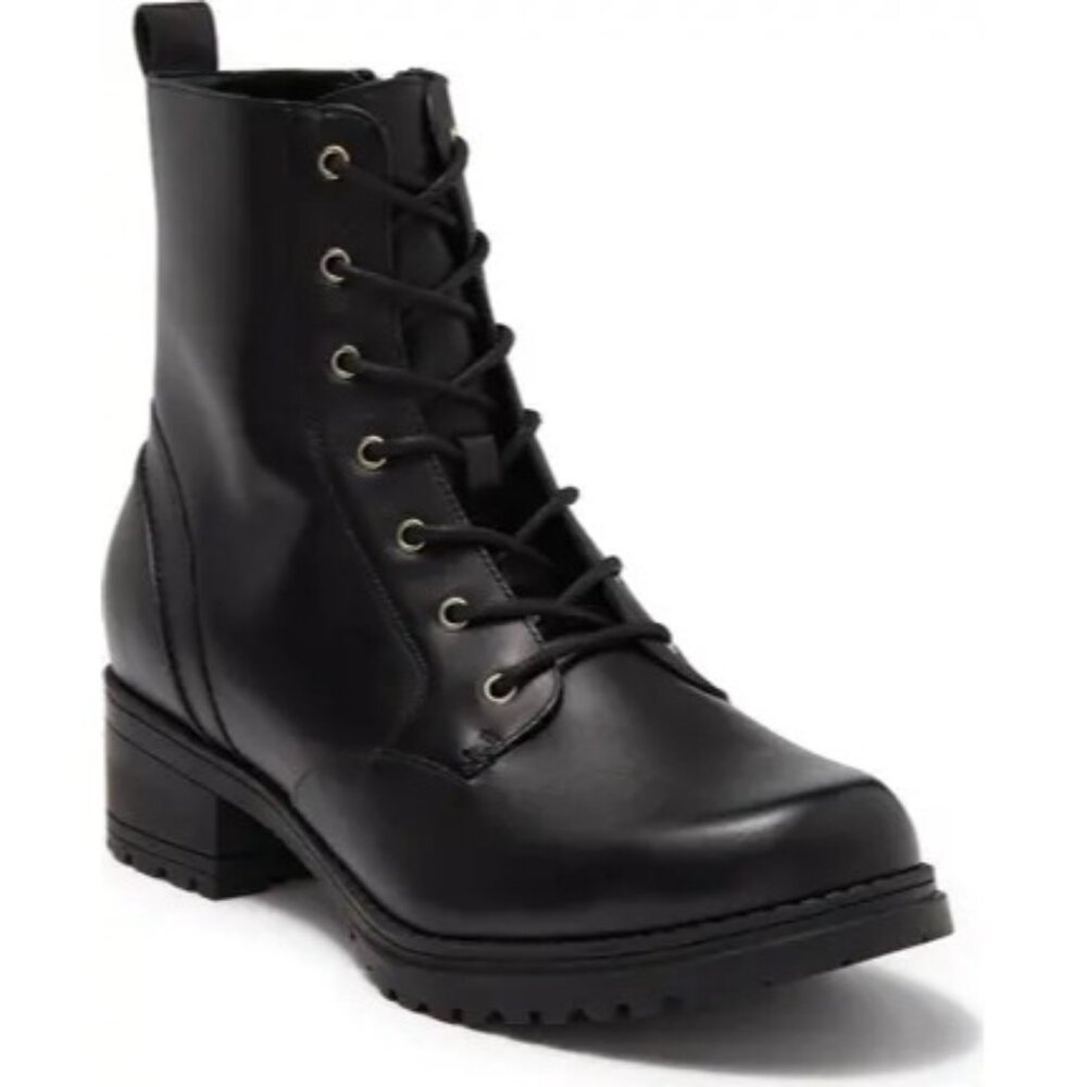 🆕 COLE HAAN Camea Ankle Moto Combat Waterproof Boot 7.5 Black - Picture 2 of 13